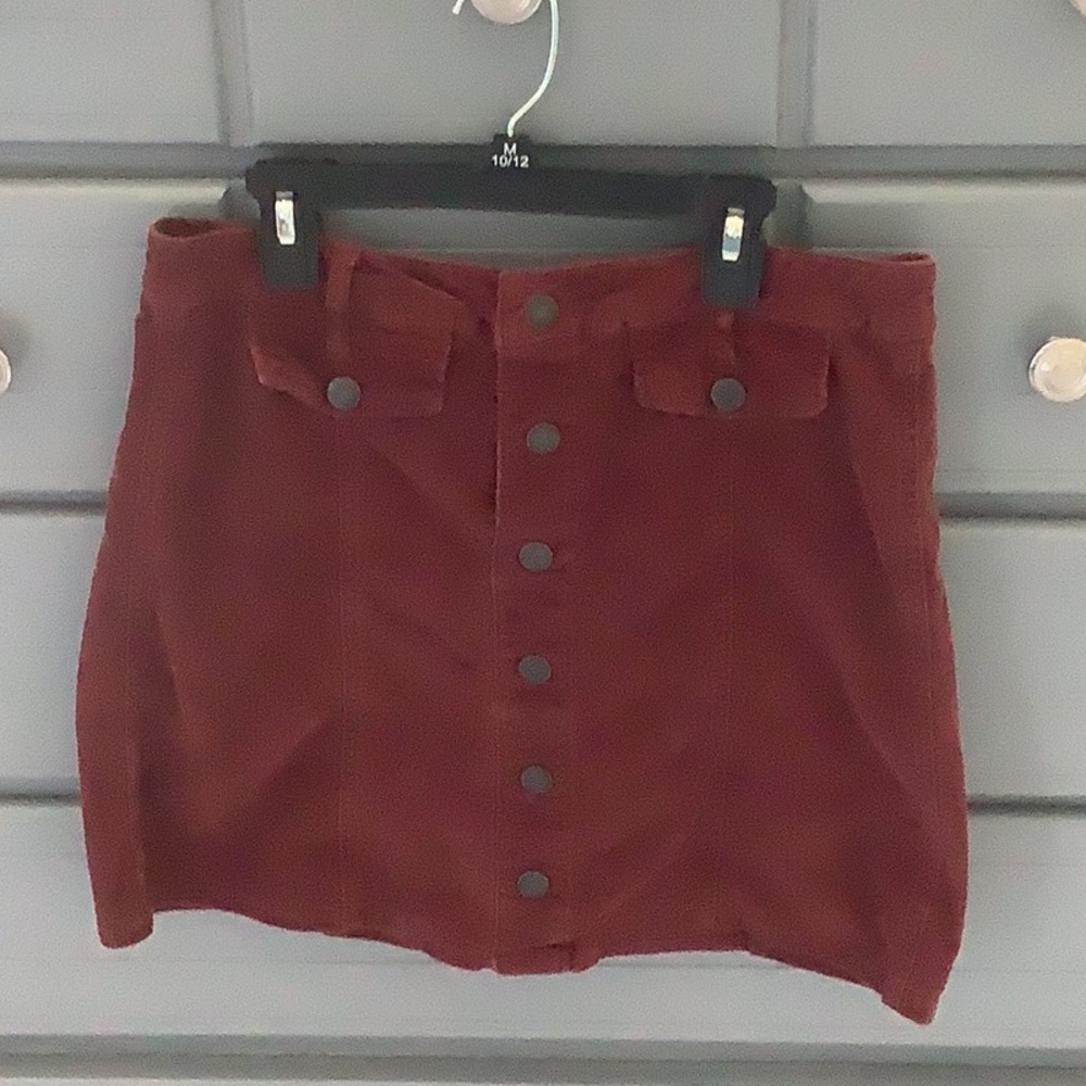 Corduroy mini skirt